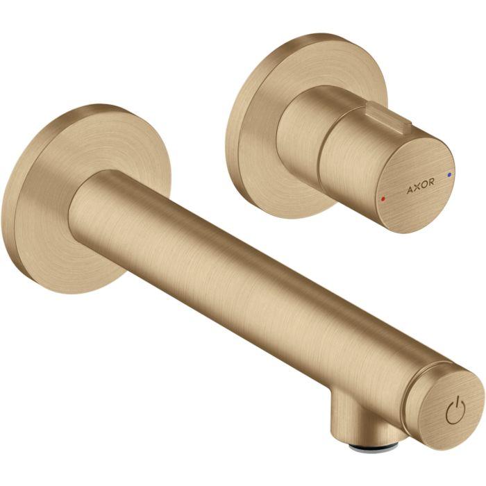 Hansgrohe Axor Uno Fertigmontageset 45112140 Unterputz-Waschtischarmatur, Mit Ausladung 158Mm, Brushed Bronze