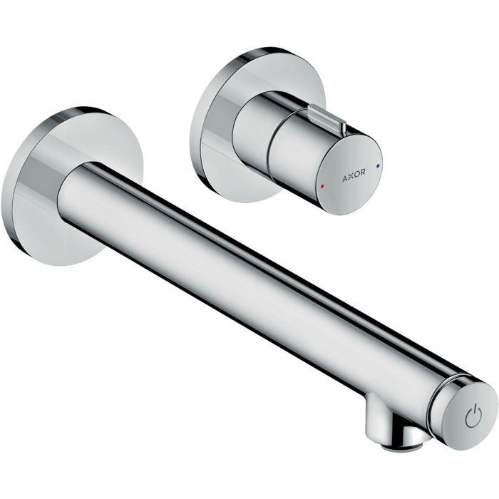 Hansgrohe Axor Uno Fertigmontageset 45113800 Unterputz-Waschtischarmatur, Mit Ausladung 221Mm, Edelstahl-Optik