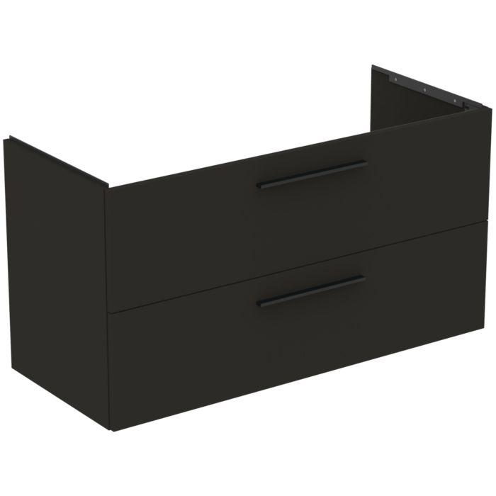 Ideal Standard I.Life B MöBelwaschtischunterschrank T5586NV 2 AuszüGe Siphon Links, 1200X505X630 Mm, Carbongrau Matt