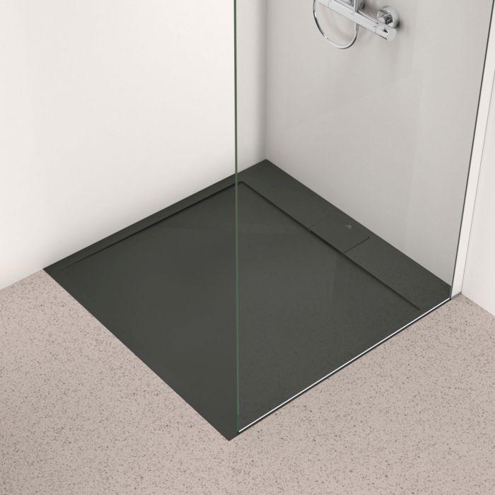 Ideal Standard Ultra Flat S I.Life Brausewanne T5234FV 100 X 100 X 3,2 Cm, Schiefer, Quadratisch