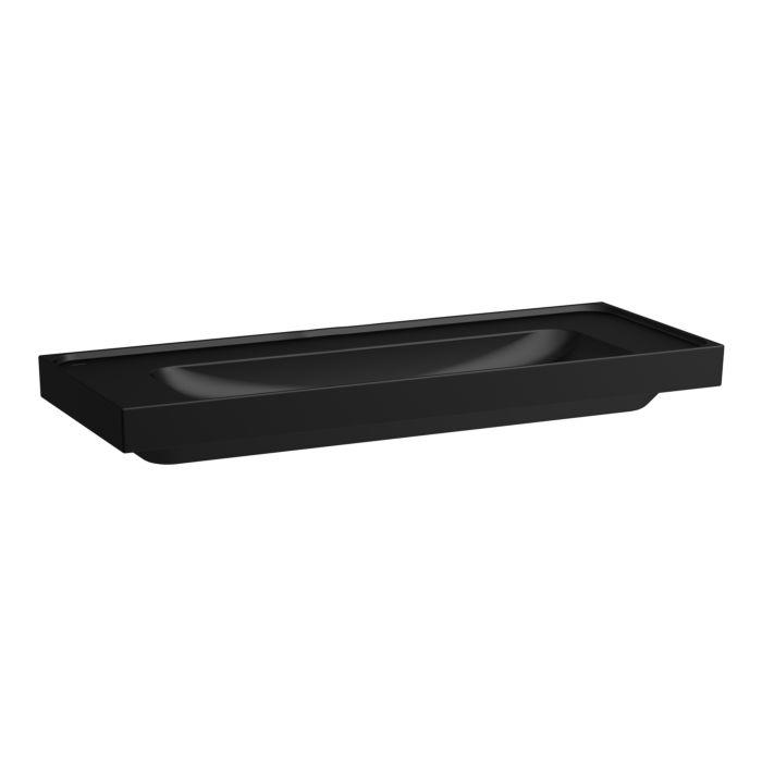 Laufen Meda Waschtisch H8141117161121 120X46Cm, UnterbaufäHig, Ohne ÜBerlauf, Ohne Hahnloch, Schwarz Matt