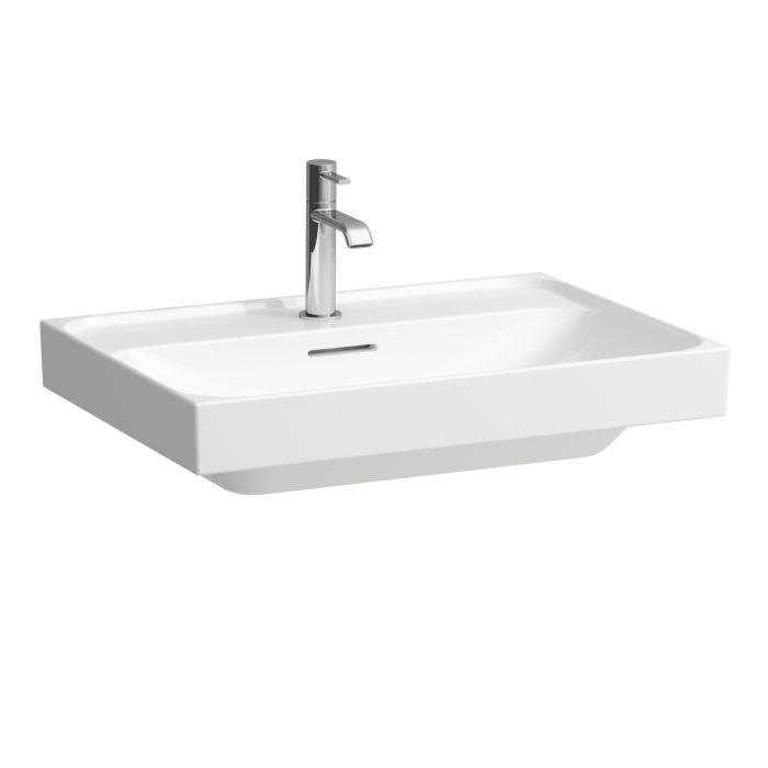 Laufen Meda Waschtisch H8101147571041 65X46Cm, UnterbaufäHig, Mit ÜBerlauf, 1 Hahnloch Pro Becken, Weiß Matt
