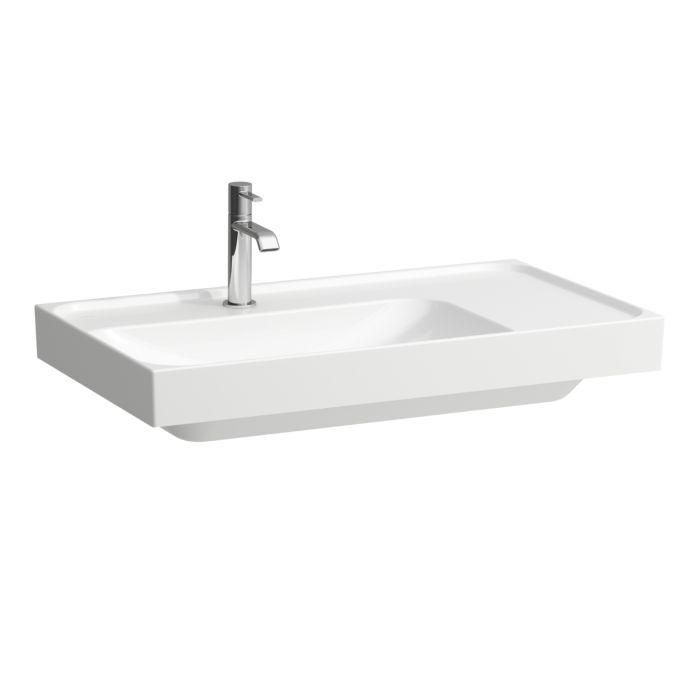 Laufen Meda Waschtisch H8171164001581 80X46Cm, UnterbaufäHig, Ablage Rechts, Ohne ÜBerlauf, 3 HahnlöCher, Weiß Mit Lcc