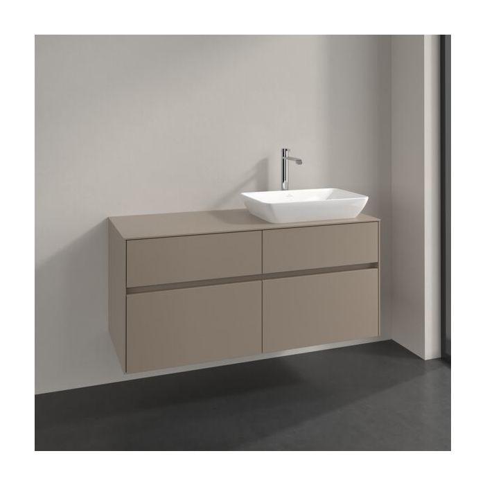 Villeroy Und Boch Collaro Waschtischunterschrank C114B0VM 120X54,8X50Cm, Waschtisch Rechts, Led-Beleuchtung 8,8 W, Taupe