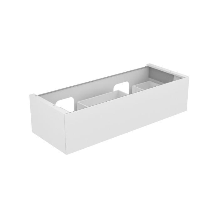 Keuco Edition 11 Waschtischunterschrank 31267270100 140 X 35 X 53,5 Cm, Mit Led-Beleuchtung, Lack Seidenmatt, Glas Weiß Satiniert