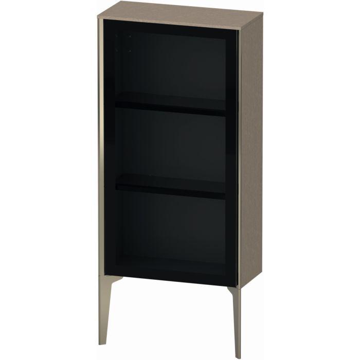 Duravit XViu Halbhochschrank XV1361LB111 50x24x89cm, Glastür, champagner matt, Tür links, eiche kaschmir