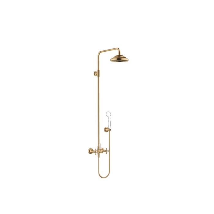 Dornbracht Madison Duschgarnitur 26632360-28 Mit Brause-Zweihandmischer, Ausladung Standbrause 420 Mm, Messing GebüRstet
