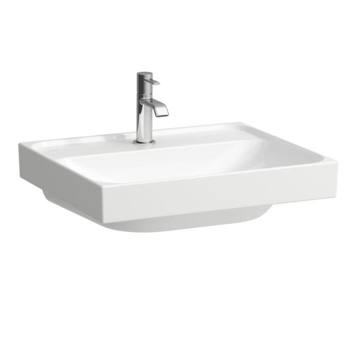 Laufen Meda Aufsatzwaschtisch H8161127571111 55X46Cm, Ohne ÜBerlauf, 1 Hahnloch Pro Becken, Weiß Matt