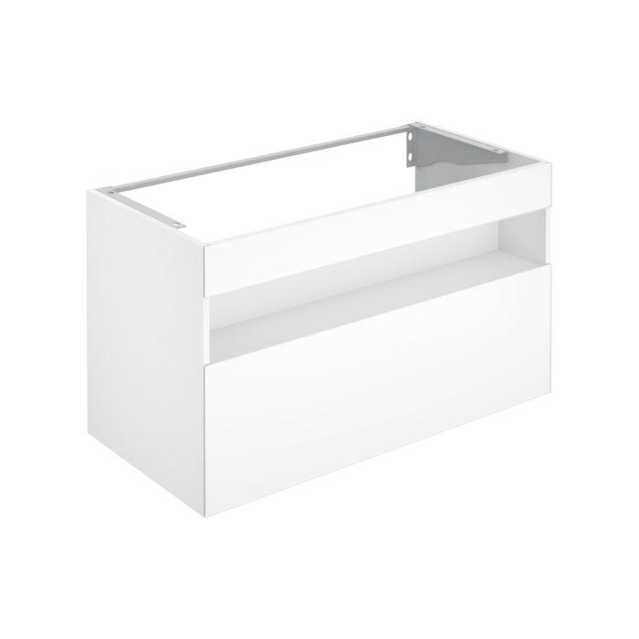 Keuco Stageline Waschtisch-Unterschrank 32872290000 100 X 62,5 X 49 Cm, Lack Inox Seidenmatt, Glas Inox Satiniert, Ohne Elektrik