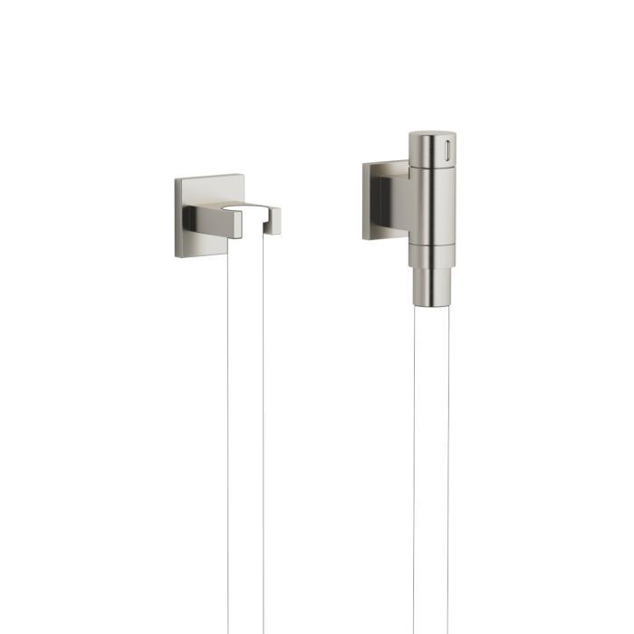 Dornbracht Water Modules Wandanschlussbogen 27821979-06 Mit Schlauchhalterung, Mit Einzelrosette, Platin Matt