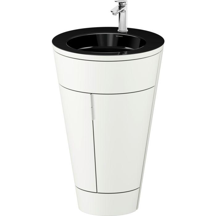 Duravit Starck 1,C-Bonded Set S19515O10360010 Griff Chrom, Keramik Schwarz Matt, Innenbeleuchtung, Bodenstehend, Weiß Seidenmatt, 864 X 560 X 605 Mm