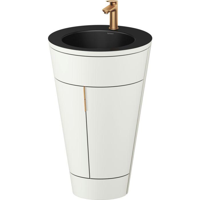 Duravit Starck 1,C-Bonded Set S19514O04390010 Griff Bronze, Keramik Schwarz Matt, Innenbeleuchtung, Bodenstehend, Nordic Weiß Seidenmatt, 864 X 560 X 605 Mm
