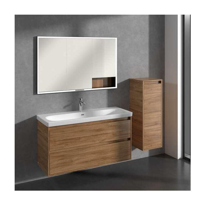 Villeroy und Boch Skyla Seitenschrank C80201RH 1 Tür, 1 Schublade, 350 x 1000 x 349 mm, Kansas Oak