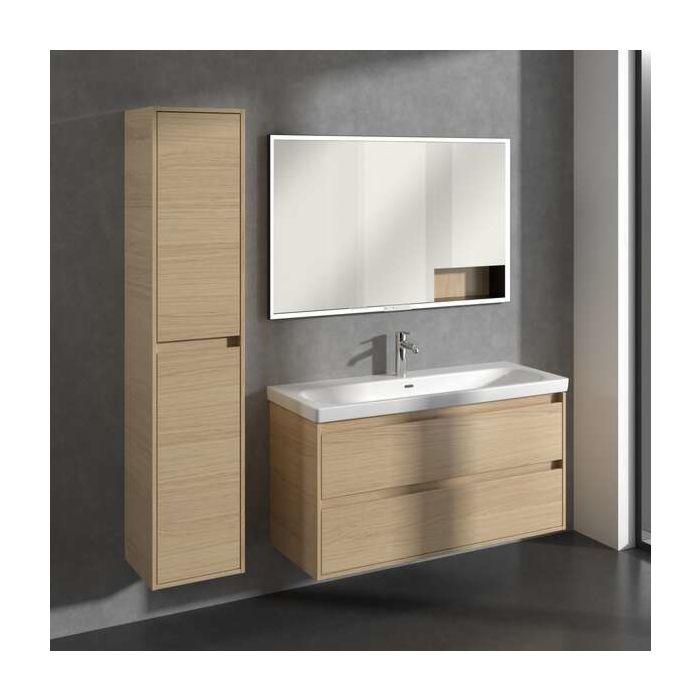 Villeroy und Boch Skyla Hochschrank C80100VJ 2 Türen, 350 x 1700 x 349 mm, Nordic Oak / Nordic Oak