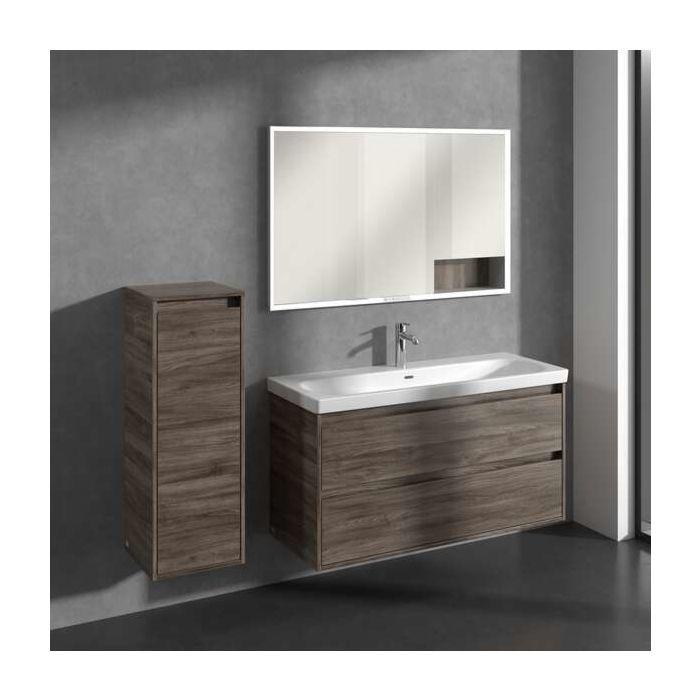Villeroy und Boch Skyla Seitenschrank C80200RK 1 Tür, 1 Schublade, 350 x 1000 x 349 mm, Stone Oak