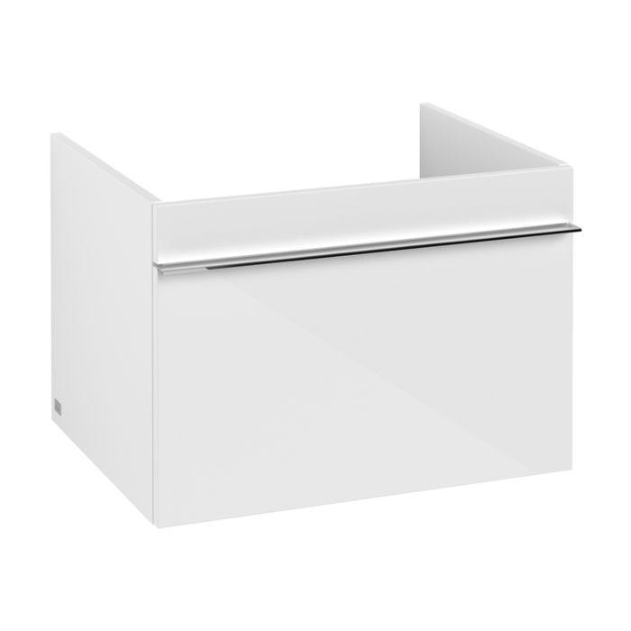 Villeroy und Boch Venticello Waschtisch-Unterschrank A93301DH 60,3 x 42 x 50,2 cm, Griff Chrom, Glossy White