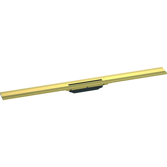 Hansgrohe Raindrain Flex Duschrinne 56053990 100Cm, Fertigset, KüRzbar, Zur Wandmontage, Polished Gold Optic