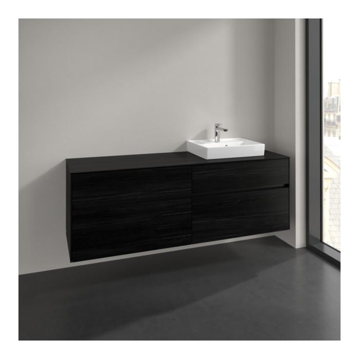 Villeroy Und Boch Collaro Waschtischunterschrank C07900AB 160X54,8X50Cm, Waschtisch Rechts, Black Oak