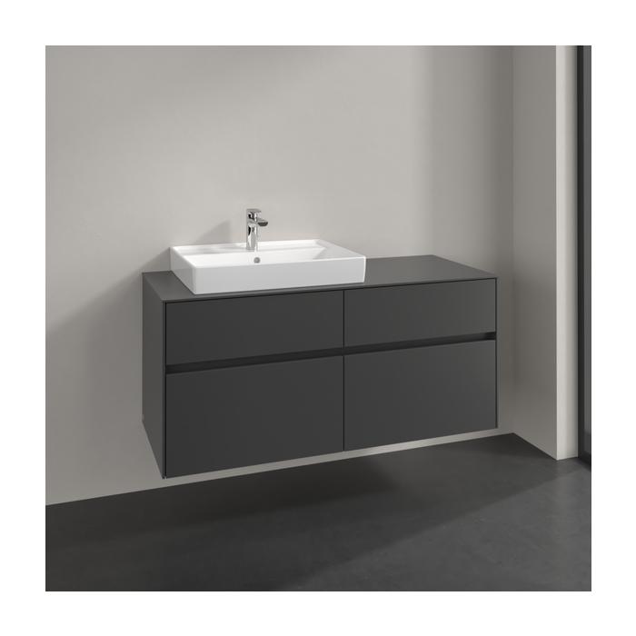 Villeroy Und Boch Collaro Waschtischunterschrank C08200VR 120X54,8X50Cm, Waschtisch Links, Graphite