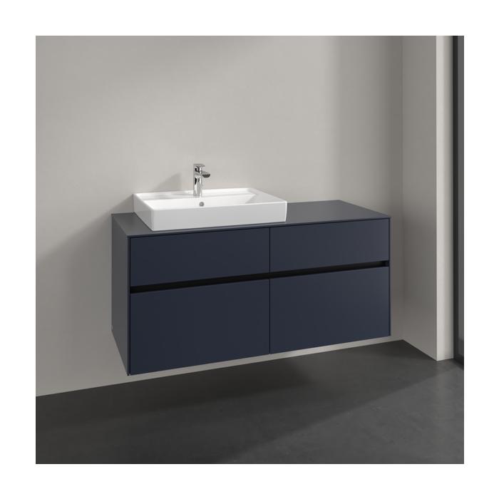 Villeroy Und Boch Collaro Waschtischunterschrank C08200VQ 120X54,8X50Cm, Waschtisch Links, Marine Blue