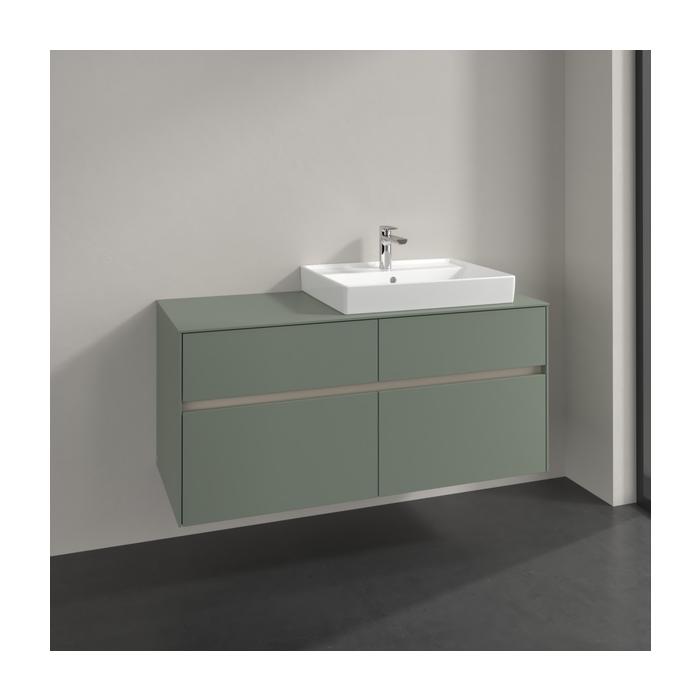 Villeroy Und Boch Collaro Waschtischunterschrank C08600AF 140X54,8X50Cm, Waschtisch Rechts, Soft Green