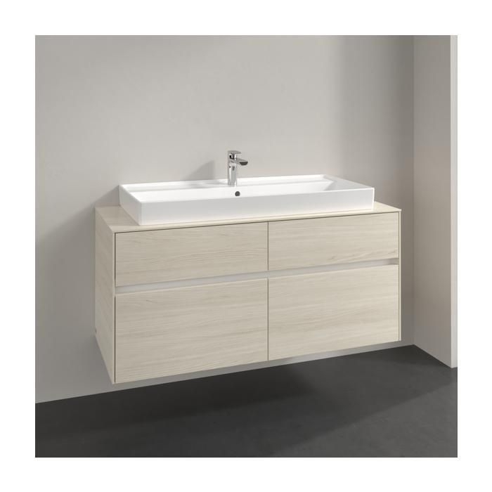 Villeroy Und Boch Collaro Waschtischunterschrank C092B0AA 140X54,8X50Cm, Waschtisch Mittig, Led-Beleuchtung 10,4 W, White Oak