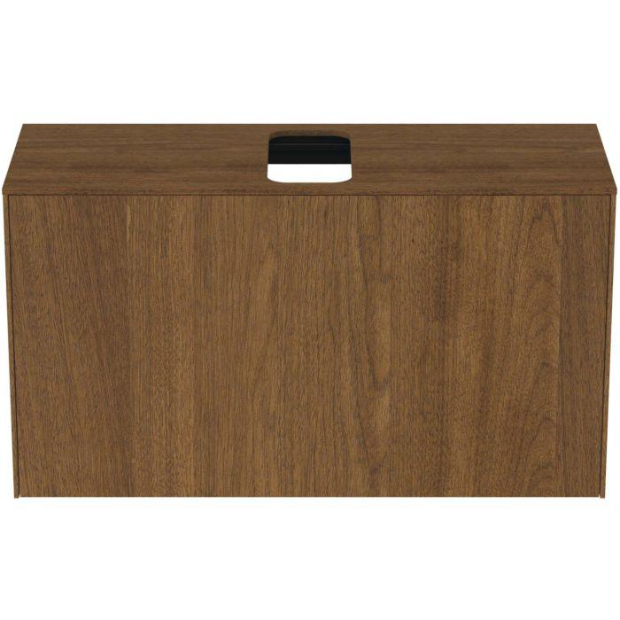 Ideal Standard Conca Waschtisch-Unterschrank T3936Y5 Mit Ausschnitt, 1 Auszug, 100X37X55 Cm, Mittig, Walnuss Dunkel Furnier