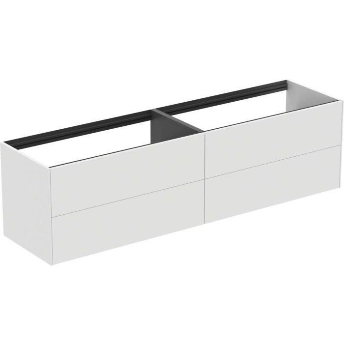 Ideal Standard Conca Waschtisch-Unterschrank T3993Y1 Ohne Waschtisch-Platte, 4 AuszüGe, 200X50,5X54 Cm, Weiß Matt Lackiert