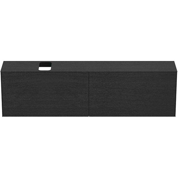 Ideal Standard Conca Waschtisch-Unterschrank T3998Y4 Mit Ausschnitt, 2 AuszüGe, 200 X 37 X 55 Cm, Eiche Geflammt Furnier