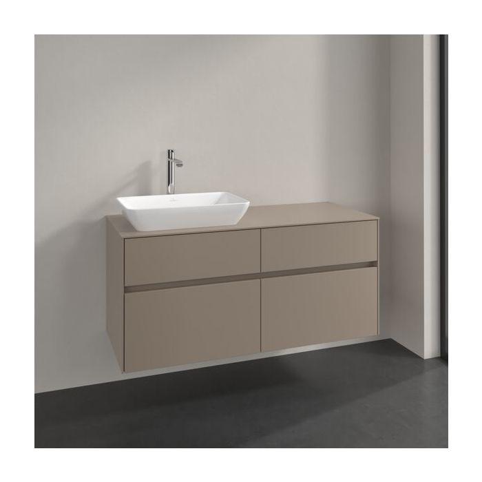 Villeroy Und Boch Collaro Waschtischunterschrank C113B0VM 120X54,8X50Cm, Waschtisch Links, Led-Beleuchtung 8,8 W, Taupe