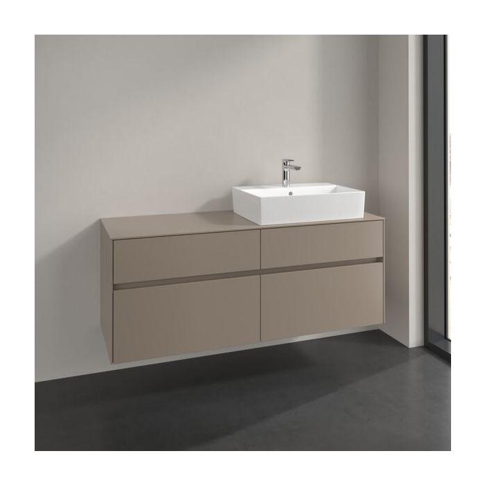 Villeroy Und Boch Collaro Waschtischunterschrank C13300VM 140X54,8X50Cm, Waschtisch Rechts, Taupe