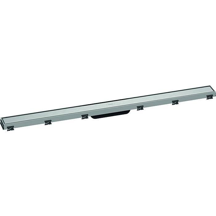 Hansgrohe Raindrain Match Duschrinne 56041800 100Cm, Fertigset, Mit HöHenverstellbarem Rahmen, Edelstahl GebüRstet