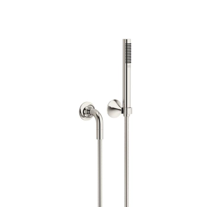 Dornbracht Vaia Schlauchbrausegarnitur 27808809-08 Einzelrosetten, Mit Stabhandbrause, Platin