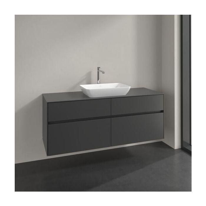 Villeroy Und Boch Collaro Waschtischunterschrank C11600VR 140X54,8X50Cm, FüR Waschtisch Mittig, Graphite