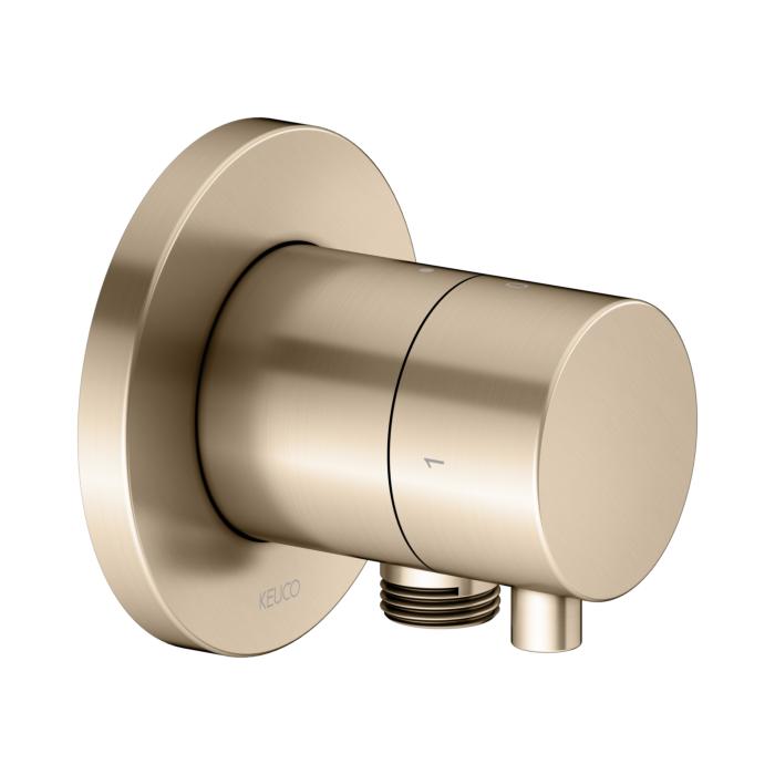 Keuco Ixmo Fertigmontageset 59557031101 Unterputz-2-Wege-Ab-/Umstellventil, Schlauchanschluss, Griff Comfort, Rund, Bronze GebüRstet