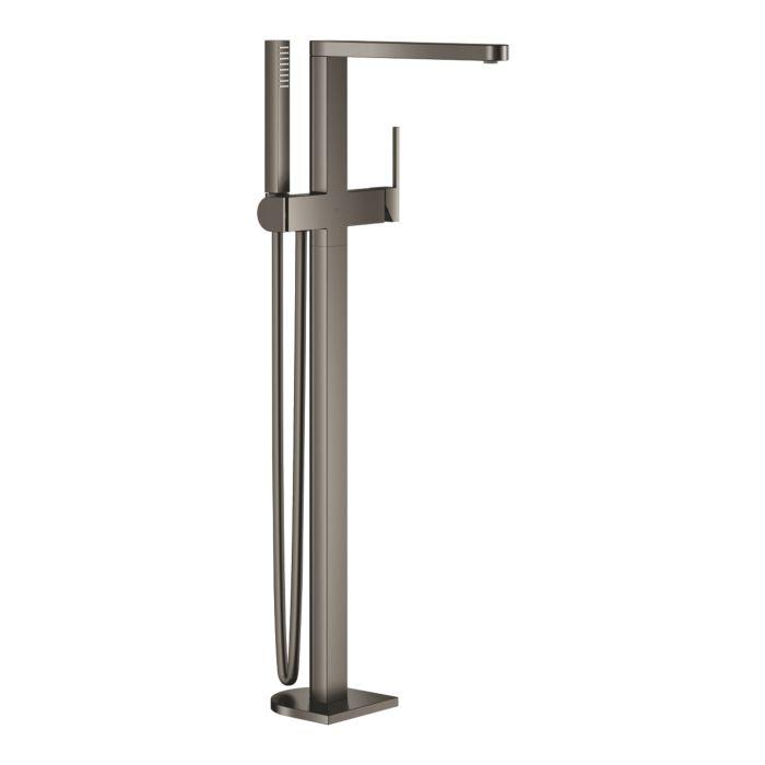 Grohe Plus Fertigmontageset 23846AL3 Wannen-Einhebelmischer, Bodenmontage, Hard Graphite GebüRstet
