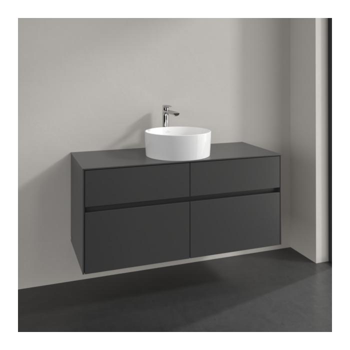 Villeroy Und Boch Collaro Waschtischunterschrank C04100VR 120X54,8X50Cm, Waschtisch Mittig, Graphite