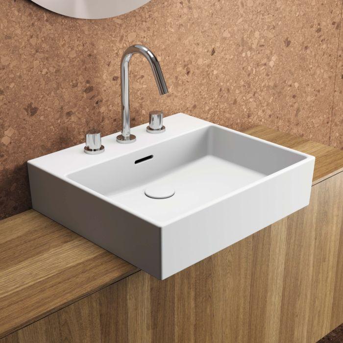 Ideal Standard Extra Waschtisch T3882MA Mit 3 HahnlöCher, Mit ÜBerlauf, 500 X 450 X 150 Mm, Weiß Ideal Plus