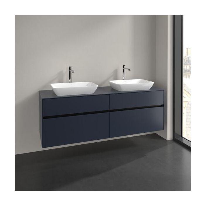 Villeroy Und Boch Collaro Waschtischunterschrank C12300VQ 160X54,8X50Cm, FüR 2 Waschtische, Marine Blue