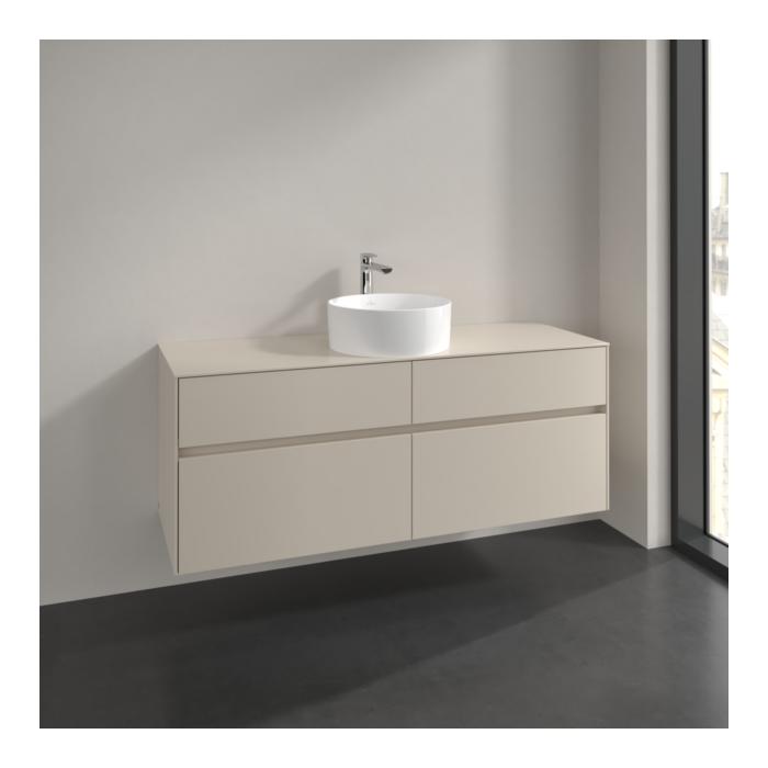 Villeroy Und Boch Collaro Waschtischunterschrank C04500VN 140X54,8X50Cm, Waschtisch Mittig, Cashmere Grey