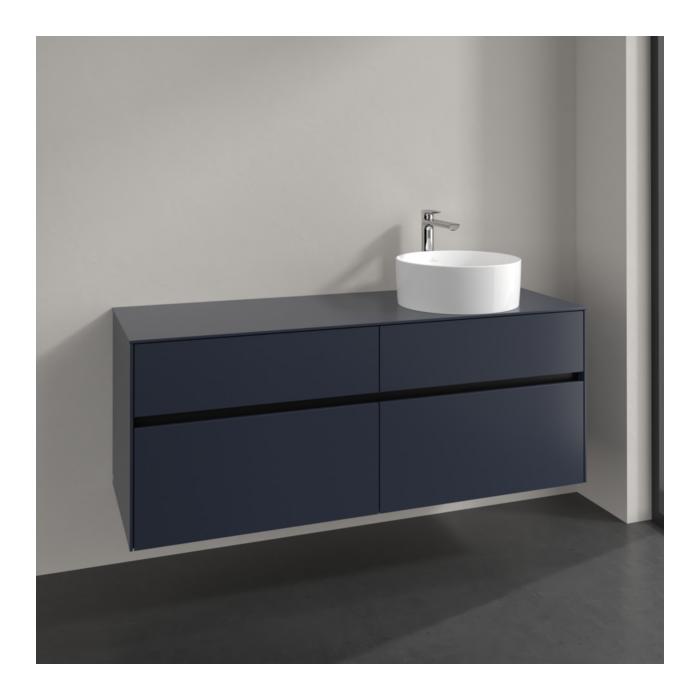 Villeroy Und Boch Collaro Waschtischunterschrank C04700VQ 140X54,8X50Cm, Waschtisch Rechts, Marine Blue
