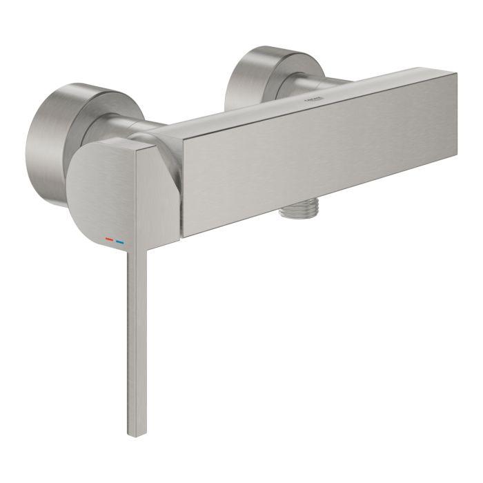 Grohe Plus Brause-Einhebelmischer 33577DC3 Supersteel, Brauseabgang Unten 1/2", Wandmontage