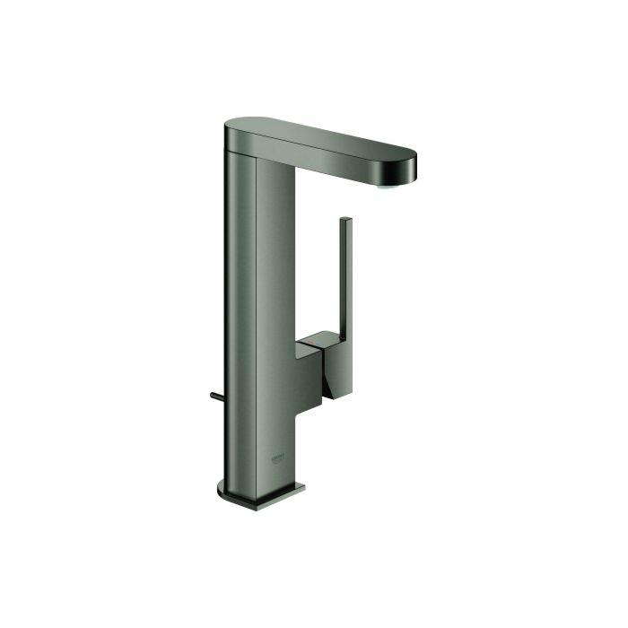 Grohe Plus Waschtisch-Einhebelmischer 23843AL3 L-Size, Herausziehbarer Ablauf 1 1/4", Hard Graphite GebüRstet