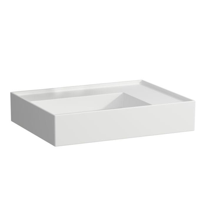 Laufen Kartell Waschtisch 8103347571121, 60X46Cm, Weiß Matt, Ablage Rechts, O. Hahnl., Saphirkeramik