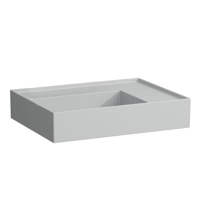 Laufen Kartell Waschtisch 8103347591121, 60X46Cm, Grau, Ablage Rechts, Ohne Hahnloch, Saphirkeramik