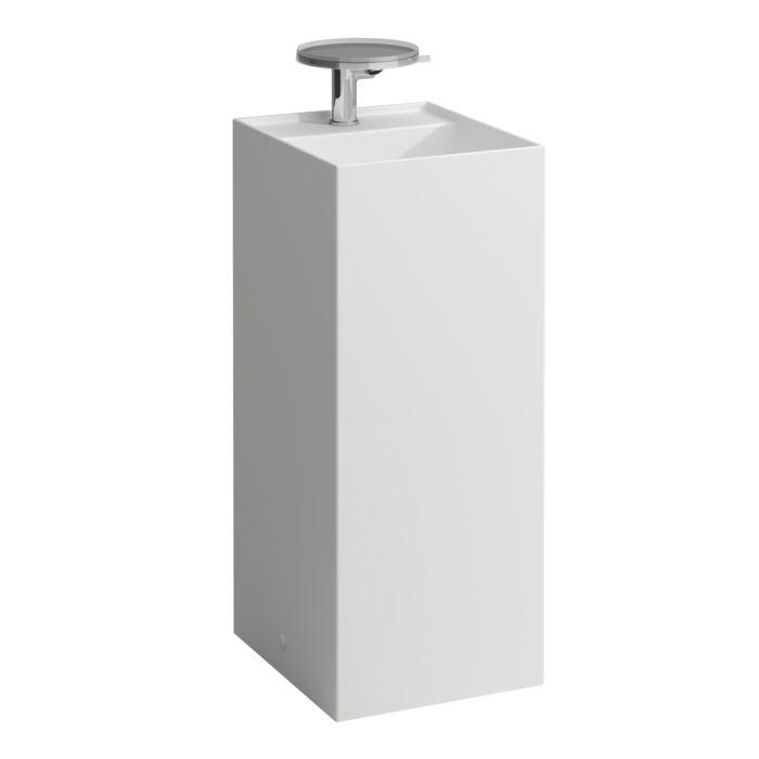 Laufen Kartell Waschtisch H8113317578151 37,5X43,5X90Cm, Freistehend, Ohne ÜBerlauf, 2 HahnlöCher, Weiß Matt