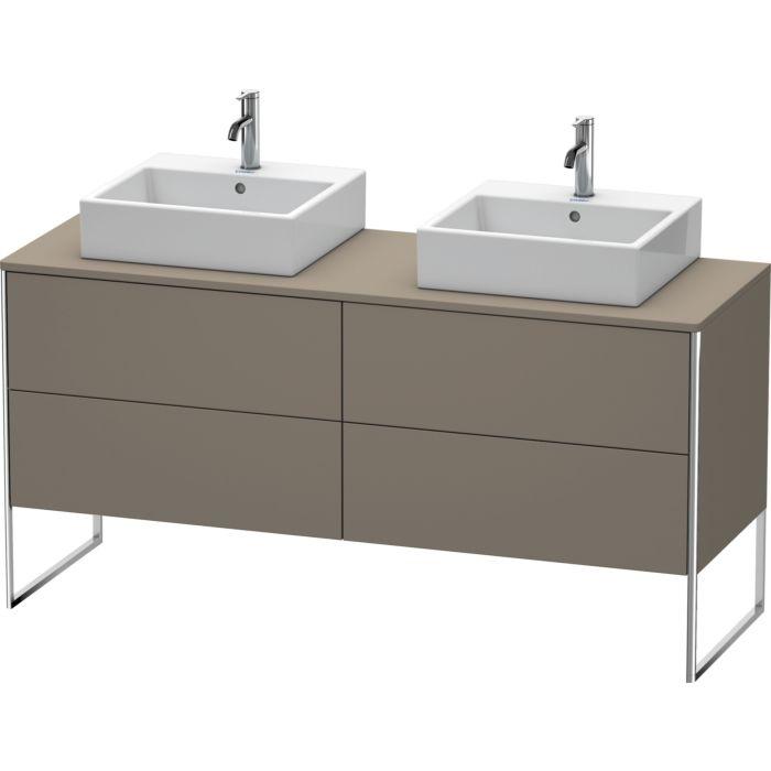 Duravit Xsquare Waschtisch-Unterschrank XS4927B9090 160X53,8X54,8Cm, 4 AuszüGe, Beidseitig, Flannel Grey Seidenmatt