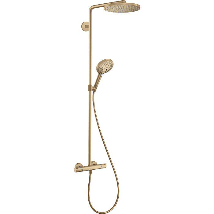 Hansgrohe Raindance S Duschsystem 28823140 1 Strahlart Powderrain Wassersparend Mit Thermostat, Ecosmart, 8 L/Min, Brushed Bronze