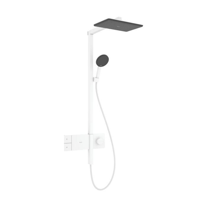 Hansgrohe Raindance Alive Q Duschsystem 24581700 1 Strahlart Wassersparend Mit Showerselect Comfort, Ecosmart, 8 L/Min, Weiß Matt