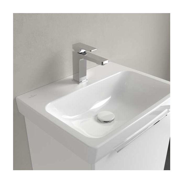 Villeroy Und Boch Architectura Waschtisch 4A87MLR1 55X42Cm, Geschliffen, 1 Hahnloch, Ohne ÜBerlauf, Weiß C-Plus